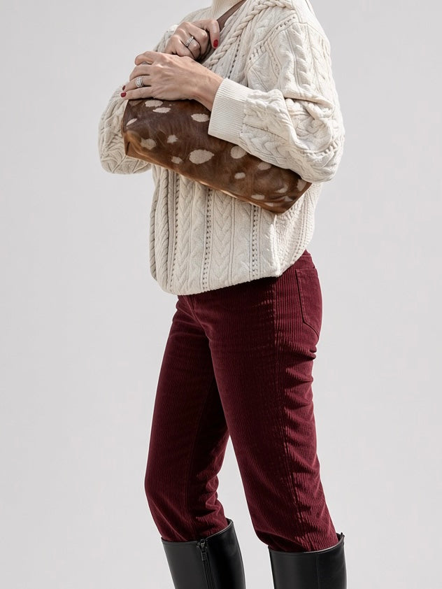 Blair Shoulder Bag, Fawn Print Calf Hair