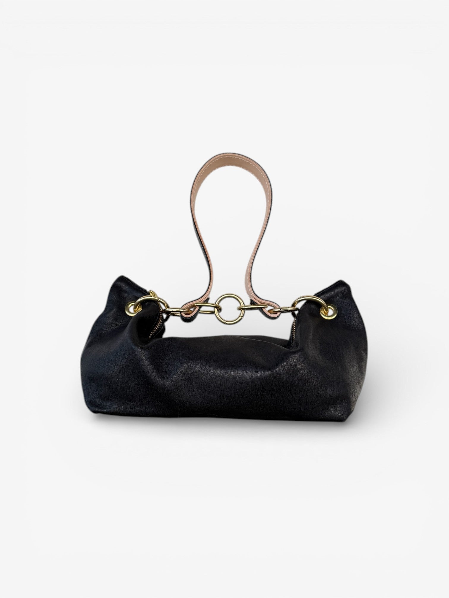 Blair-East West Shoulder Bag, Black Leather