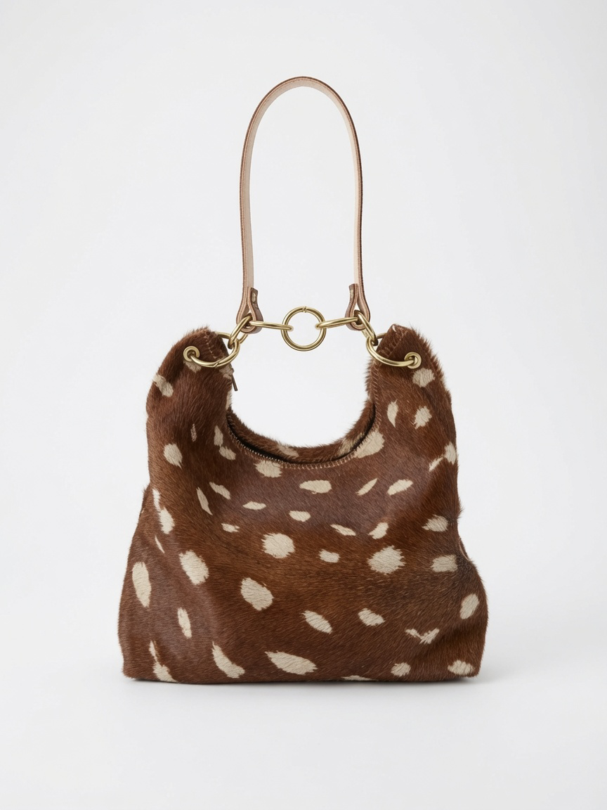 Blair Tote, Fawn Print Calf Hair