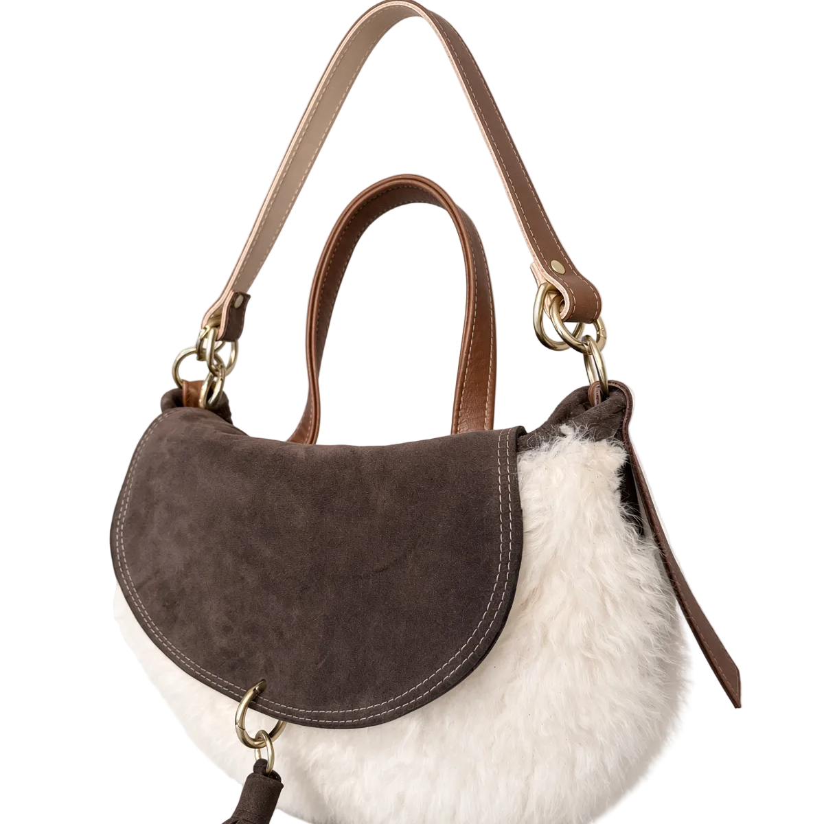 Astrid - Sherpa/ Brown Suede