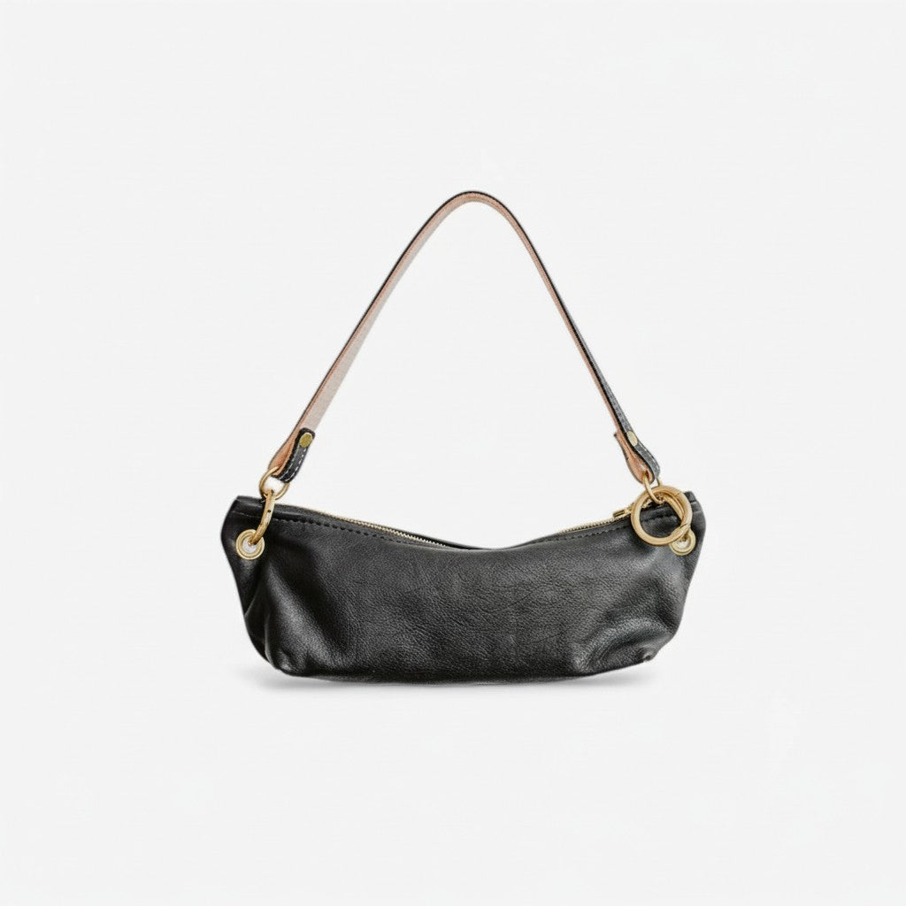Baby Blair-East West Shoulder Bag, Black Leather