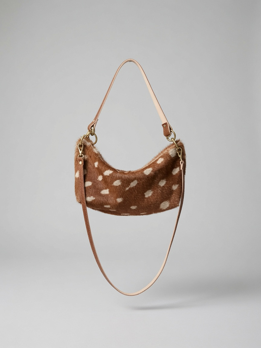 Blair Shoulder Bag, Fawn Print Calf Hair