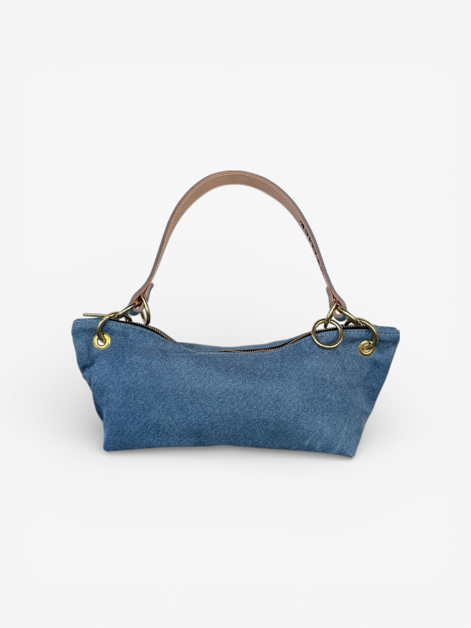 Blair-East West Shoulder Bag, Denim Leather