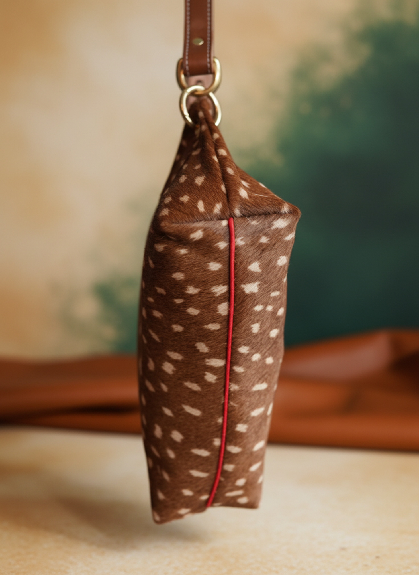 Blair Shoulder Bag, Fawn Print Hair-On-Hide