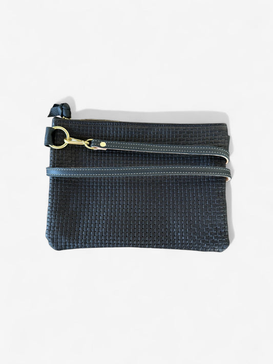 Alice - Black Woven Leather