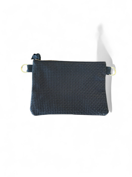 Alice - Black Woven Leather