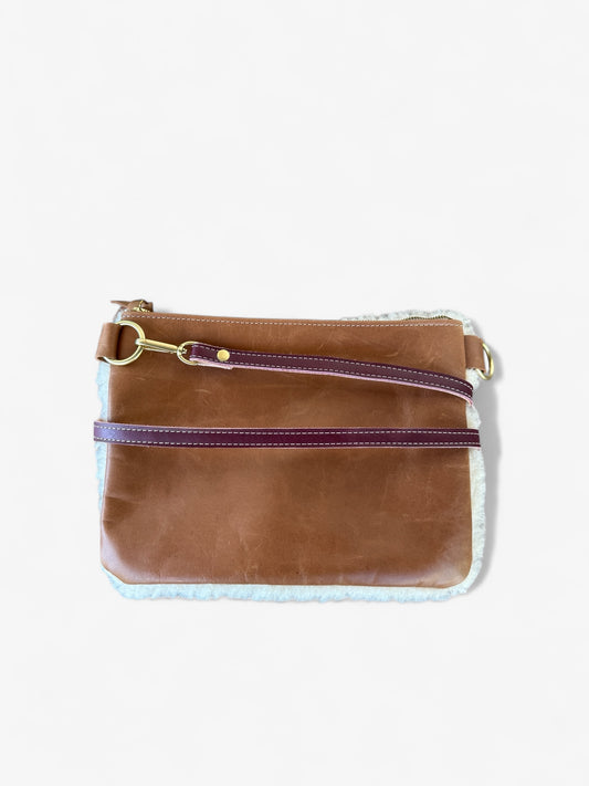 Alice- Cream Sherpa/Brown Leather
