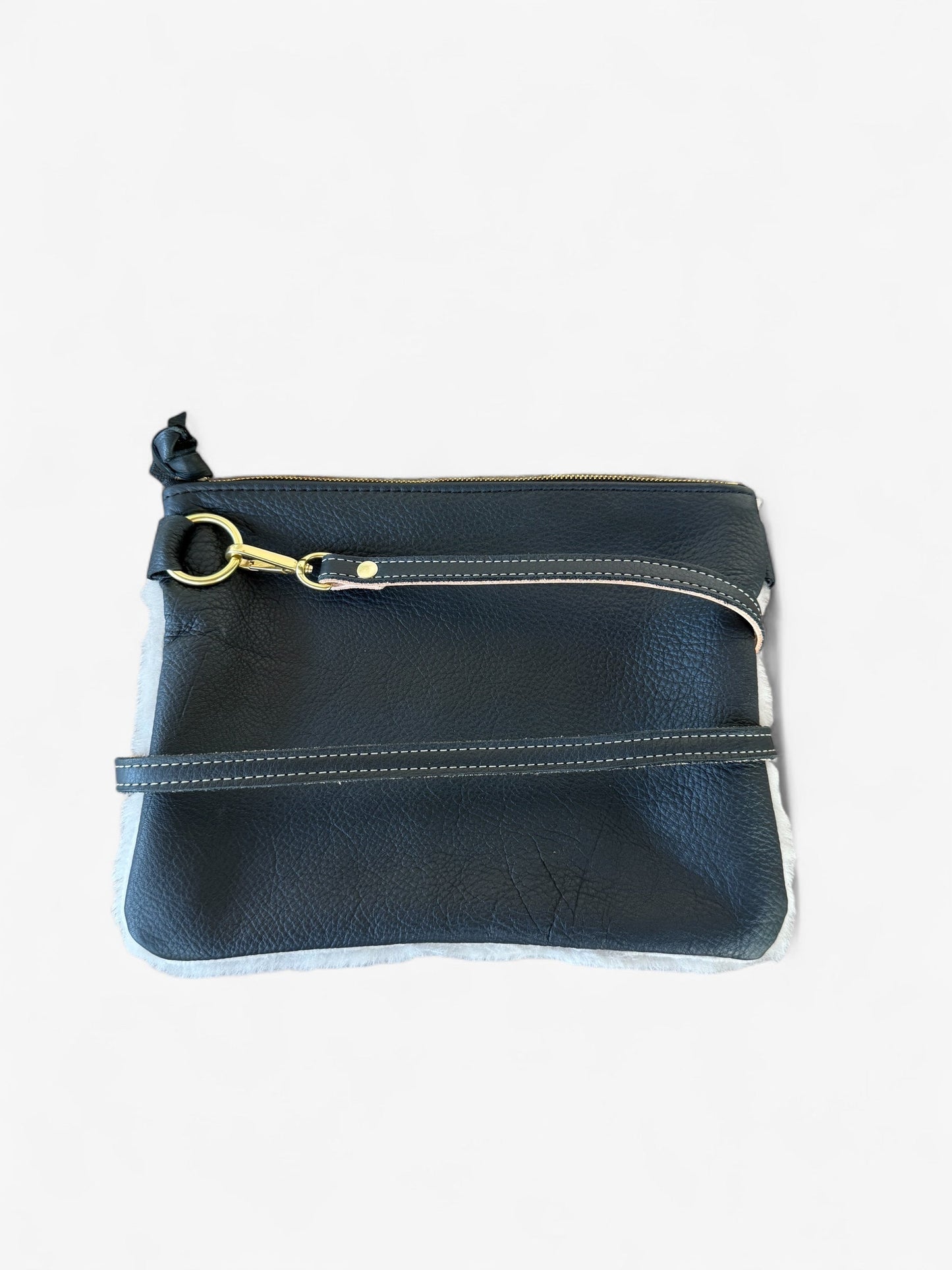 Alice- Grey Sherpa / Black Leather