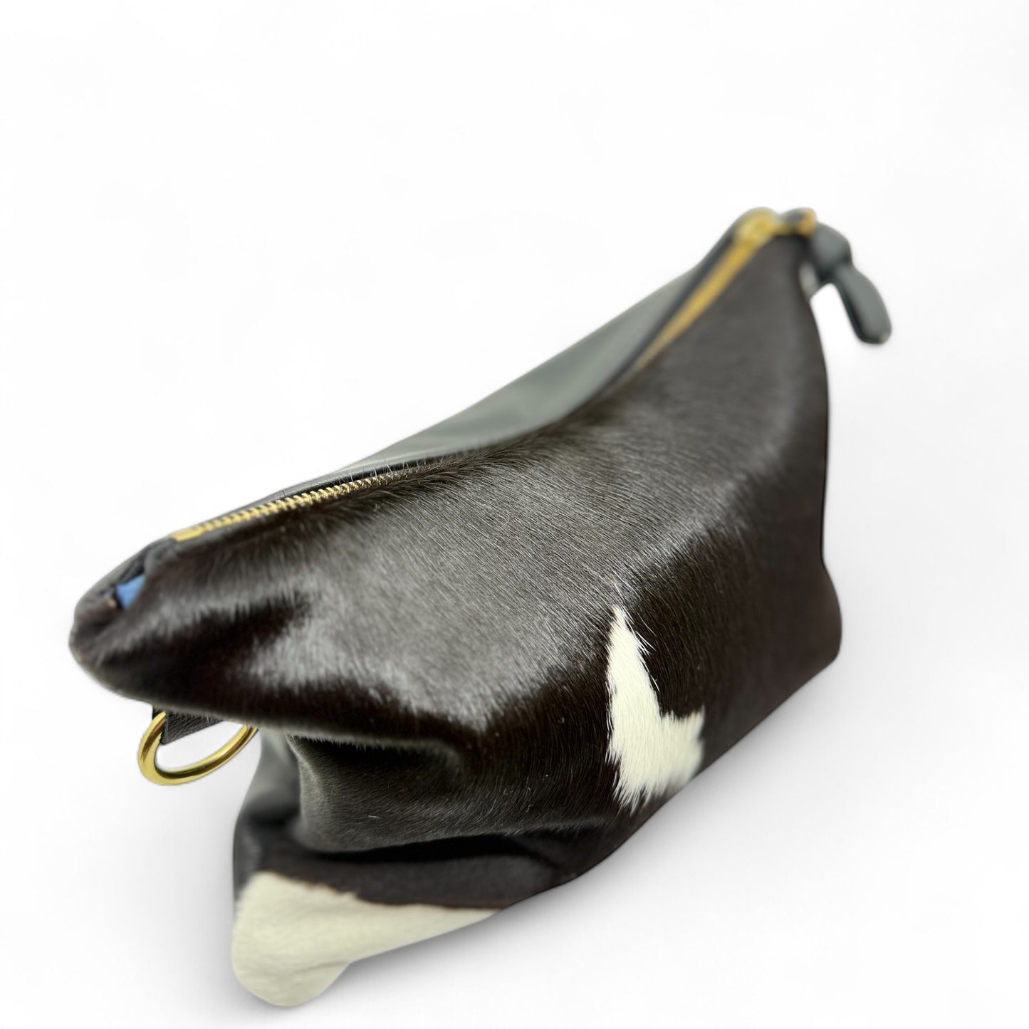 Alice-Black Leather/Calf Hair Cow Print