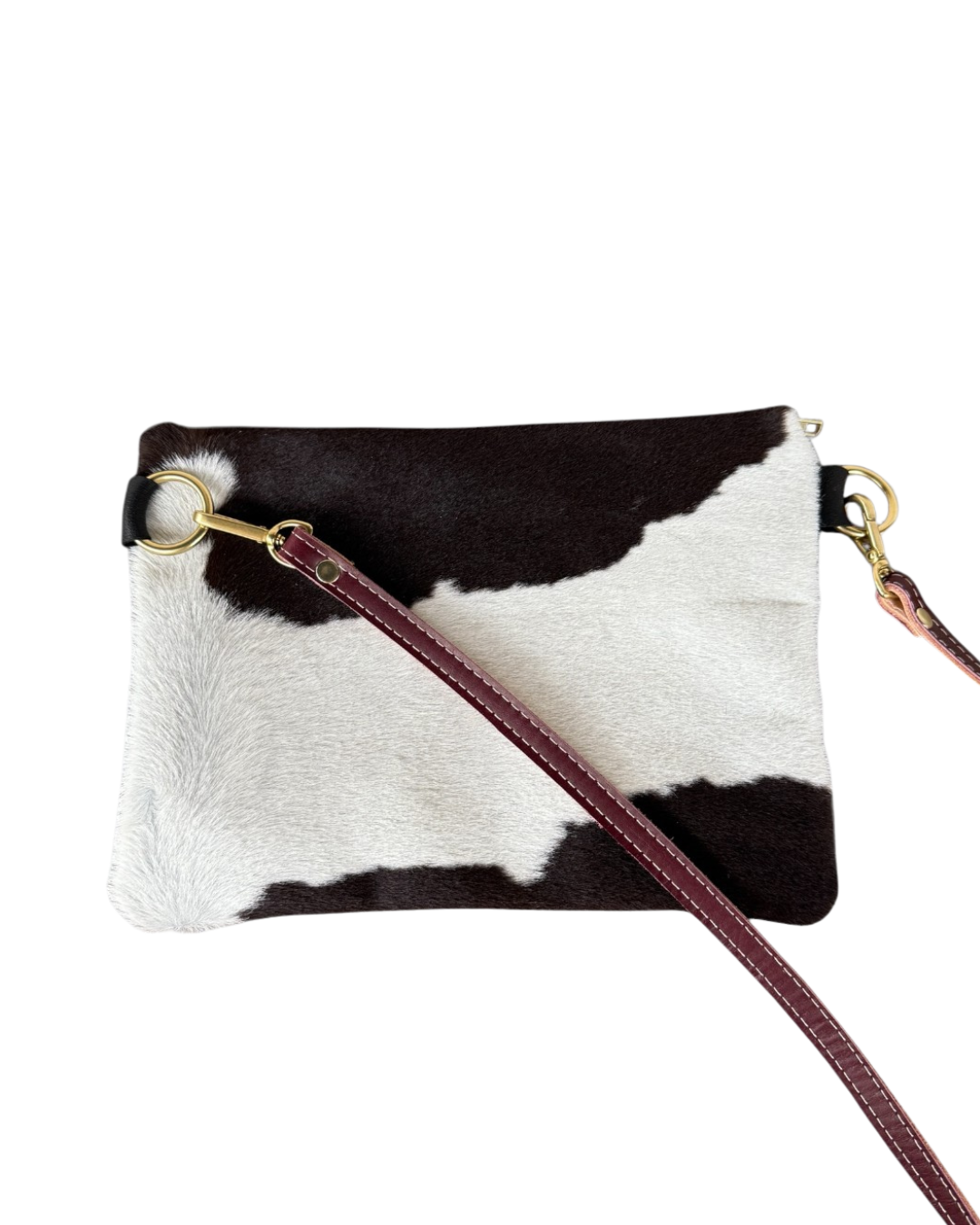Alice Crossbody Bag, Black Leather +Calf Hair + Cow Print