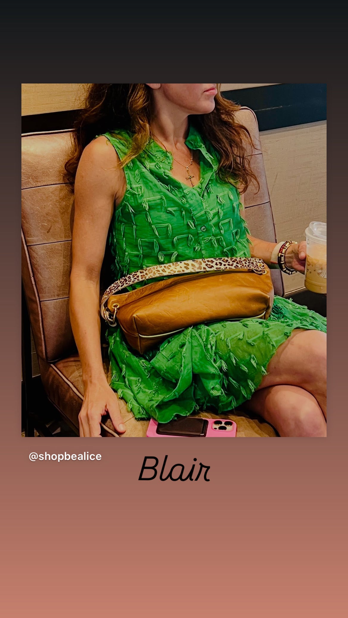 Blair - East West -Brown Leather