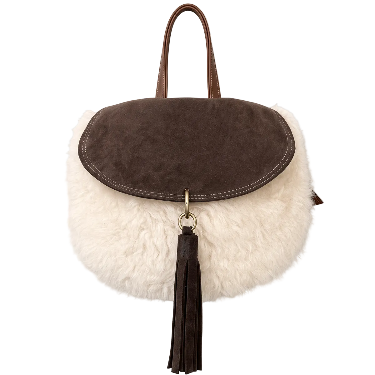 Astrid - Sherpa/ Brown Suede