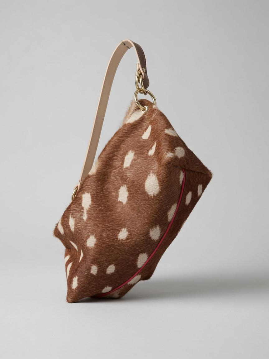 Blair Shoulder Bag, Fawn Print Calf Hair