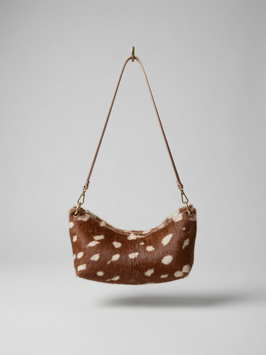 Blair Shoulder Bag, Fawn Print Calf Hair