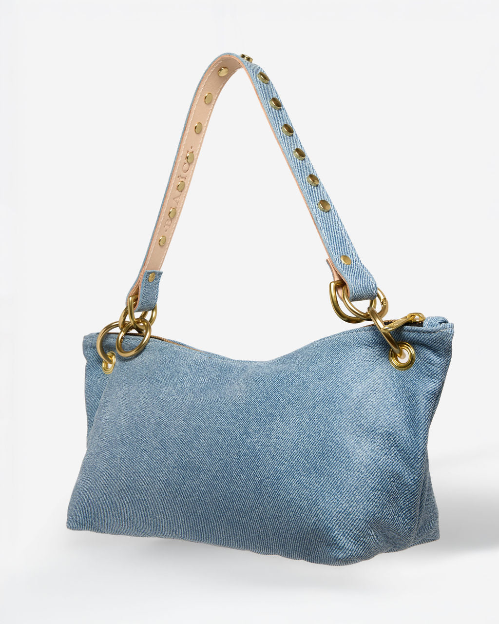 Blair Shoulder Bag, Denim-Printed Leather/Fringe