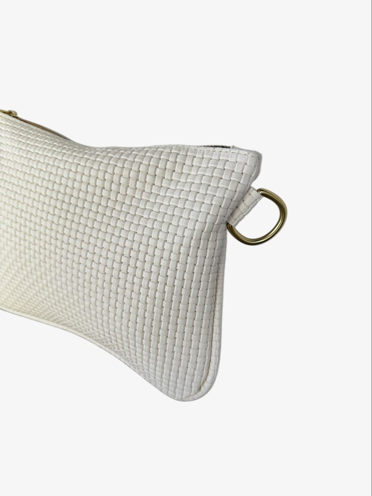 Alice Crossbody Bag, Cream Embossed Leather