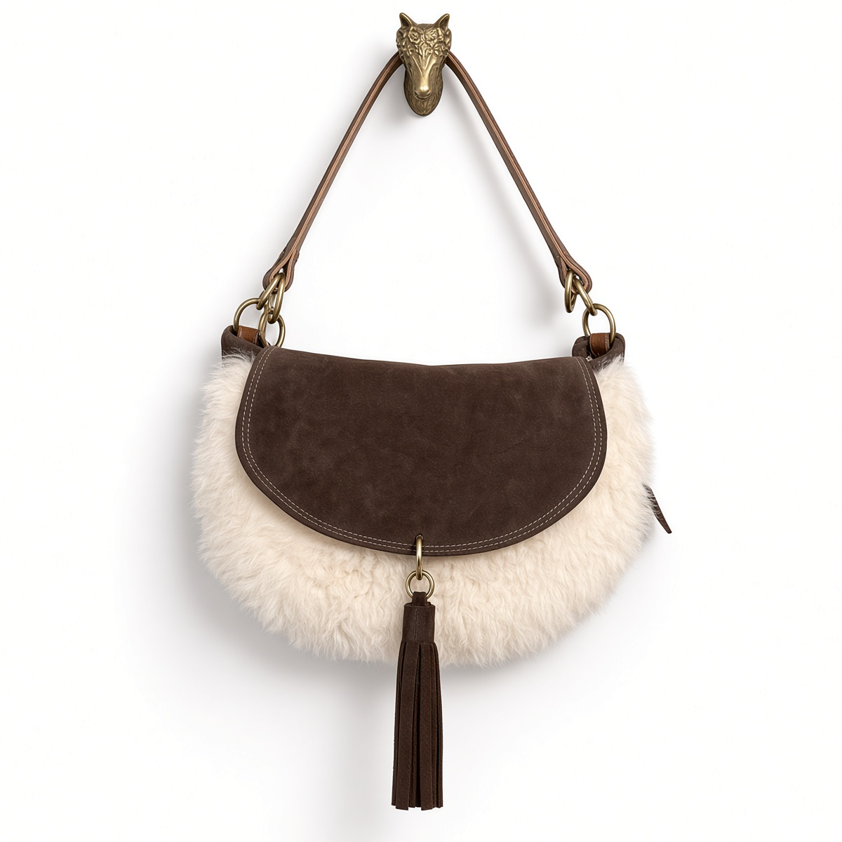 Astrid - Sherpa/ Brown Suede