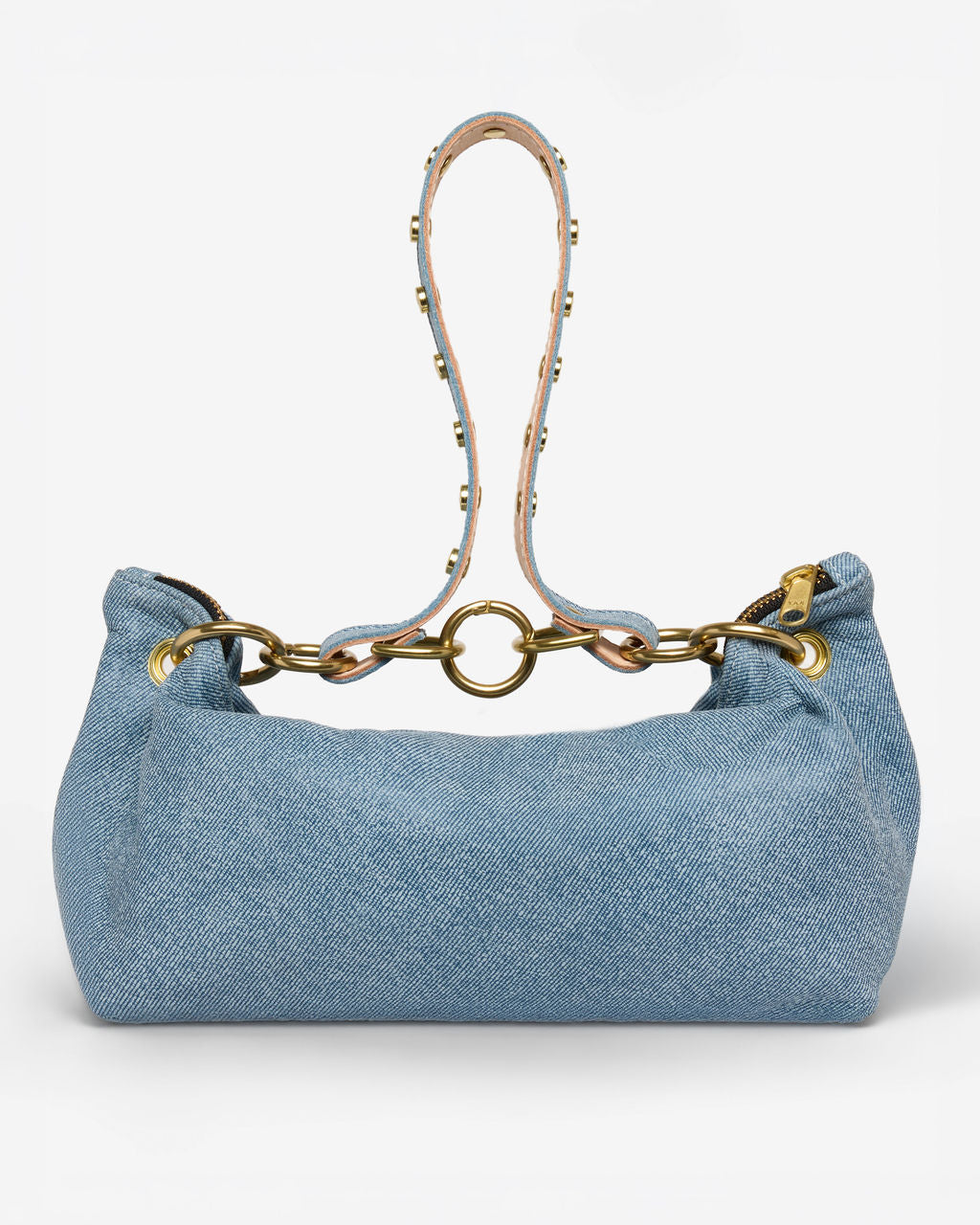 Blair Shoulder Bag, Denim-Printed Leather/Fringe