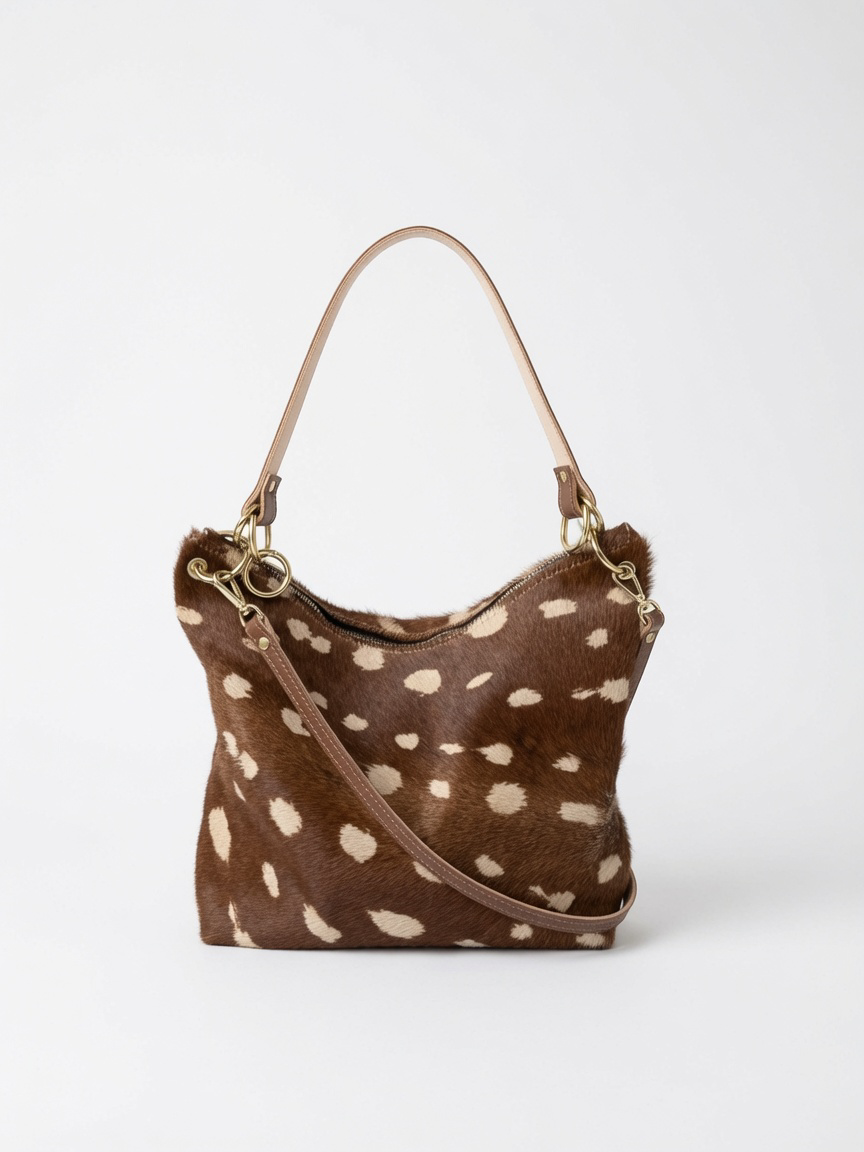 Blair Tote, Fawn Print Calf Hair