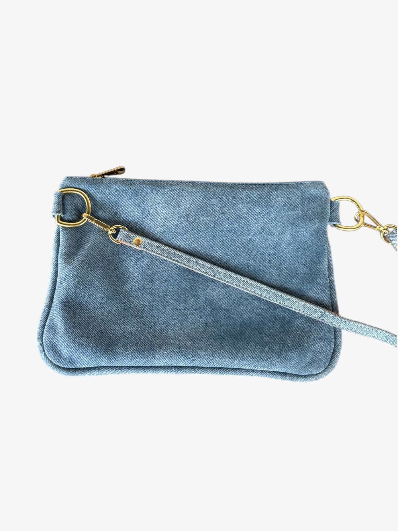 Alice Crossbody Bag, Denim Printed Leather