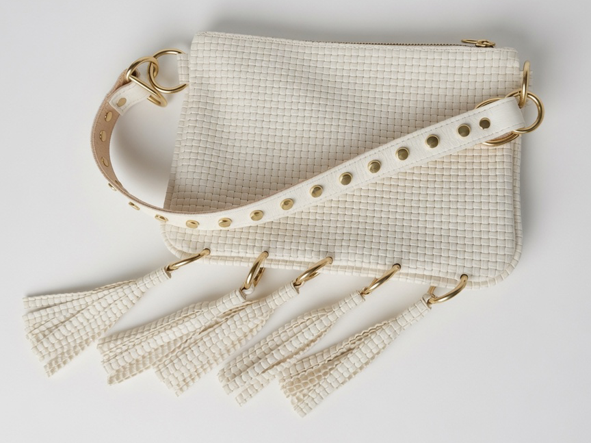 Alice Embossed White Tassel
