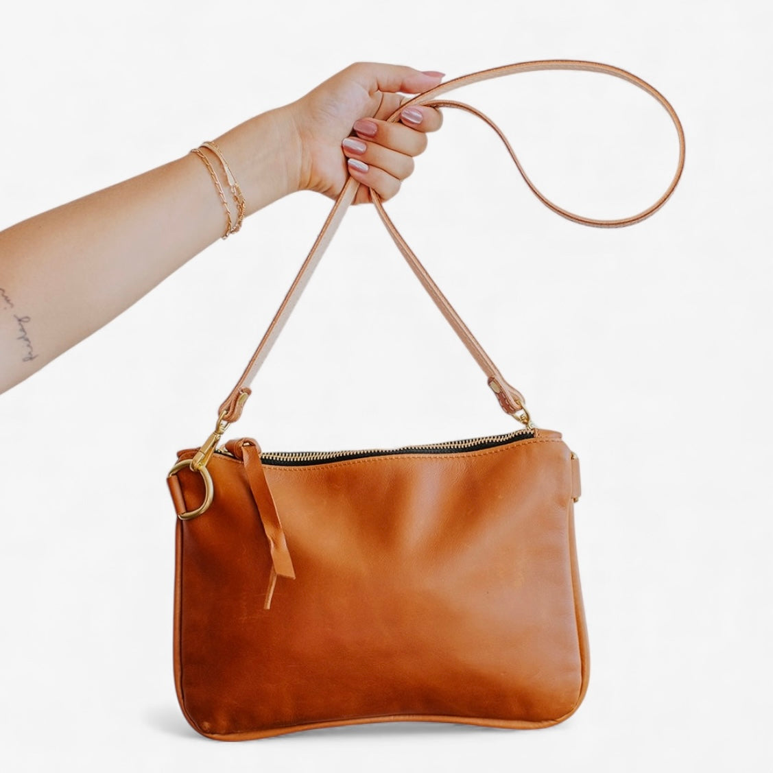 Alice Crossbody Bag, Brown Leather