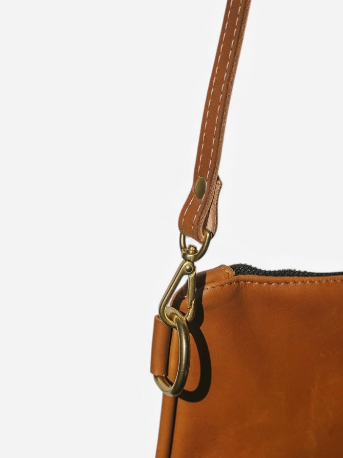Alice Crossbody Bag, Brown Leather