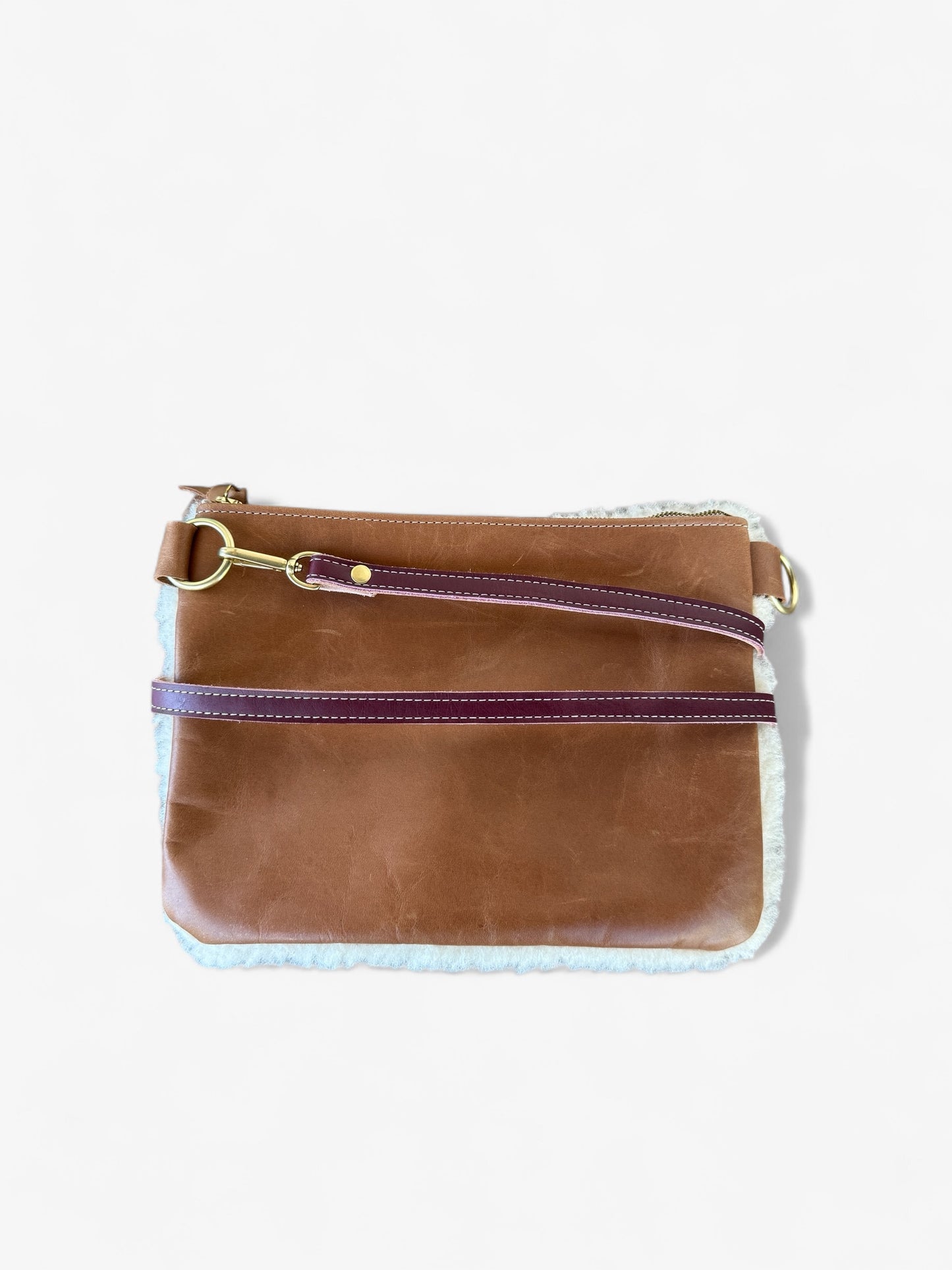 Alice- Cream Sherpa/Brown Leather