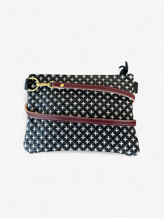 Alice - Black and White Woven Italian Leather
