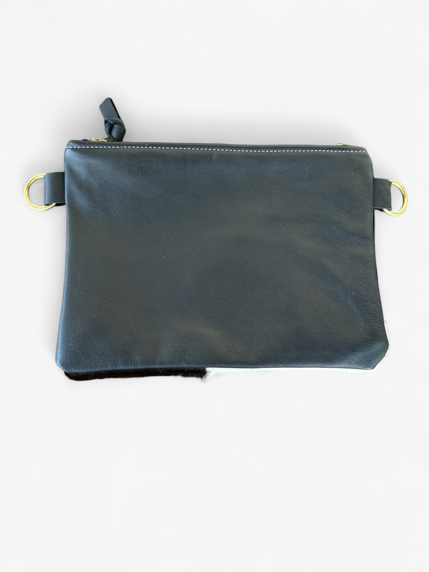 Alice-Black Leather/Calf Hair Cow Print