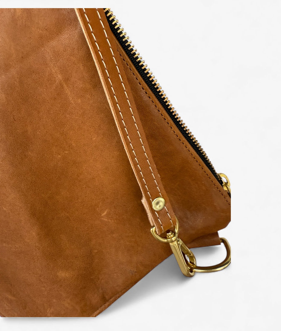 Alice Crossbody Bag, Brown Leather