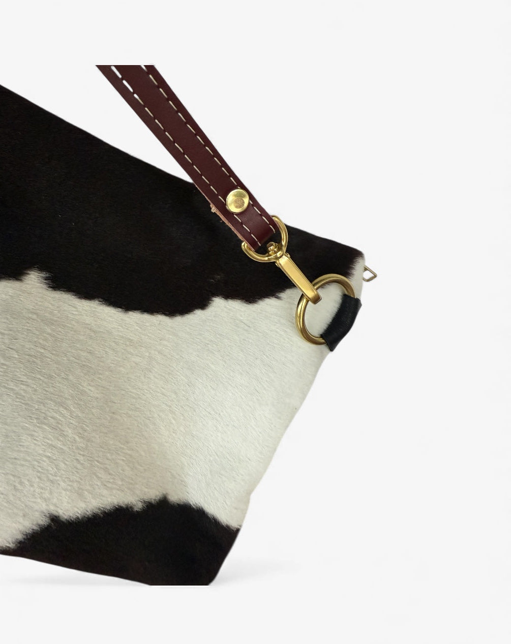 Alice Crossbody Bag, Black Leather +Calf Hair + Cow Print