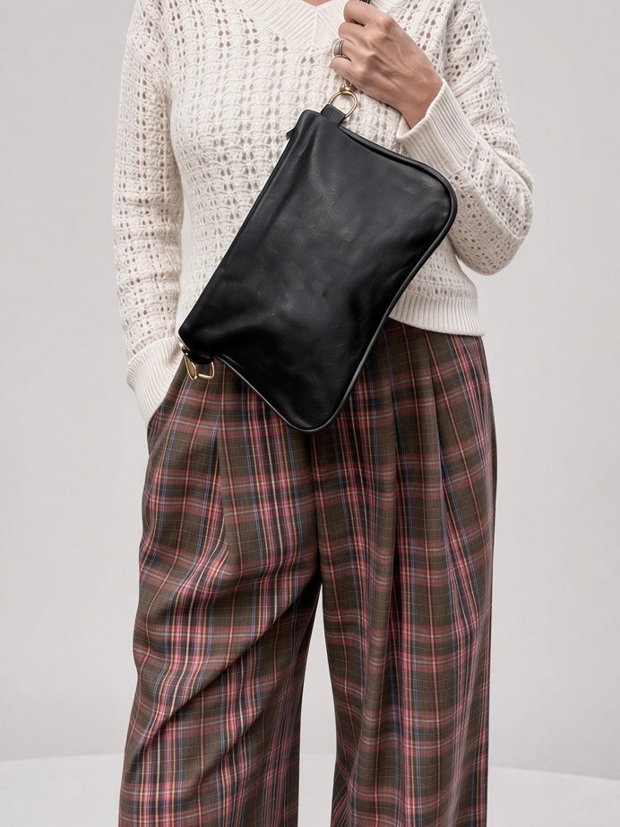 Alice Crossbody Bag, Black Leather