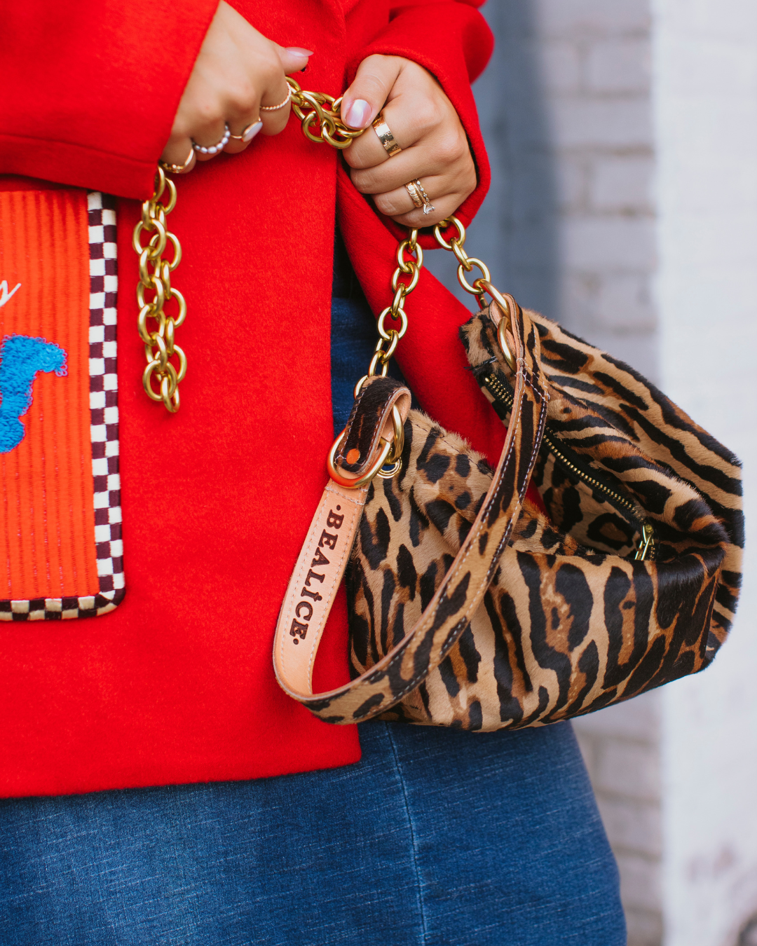 Baby Blair-East West, Shoulder Bag, Leopard Print