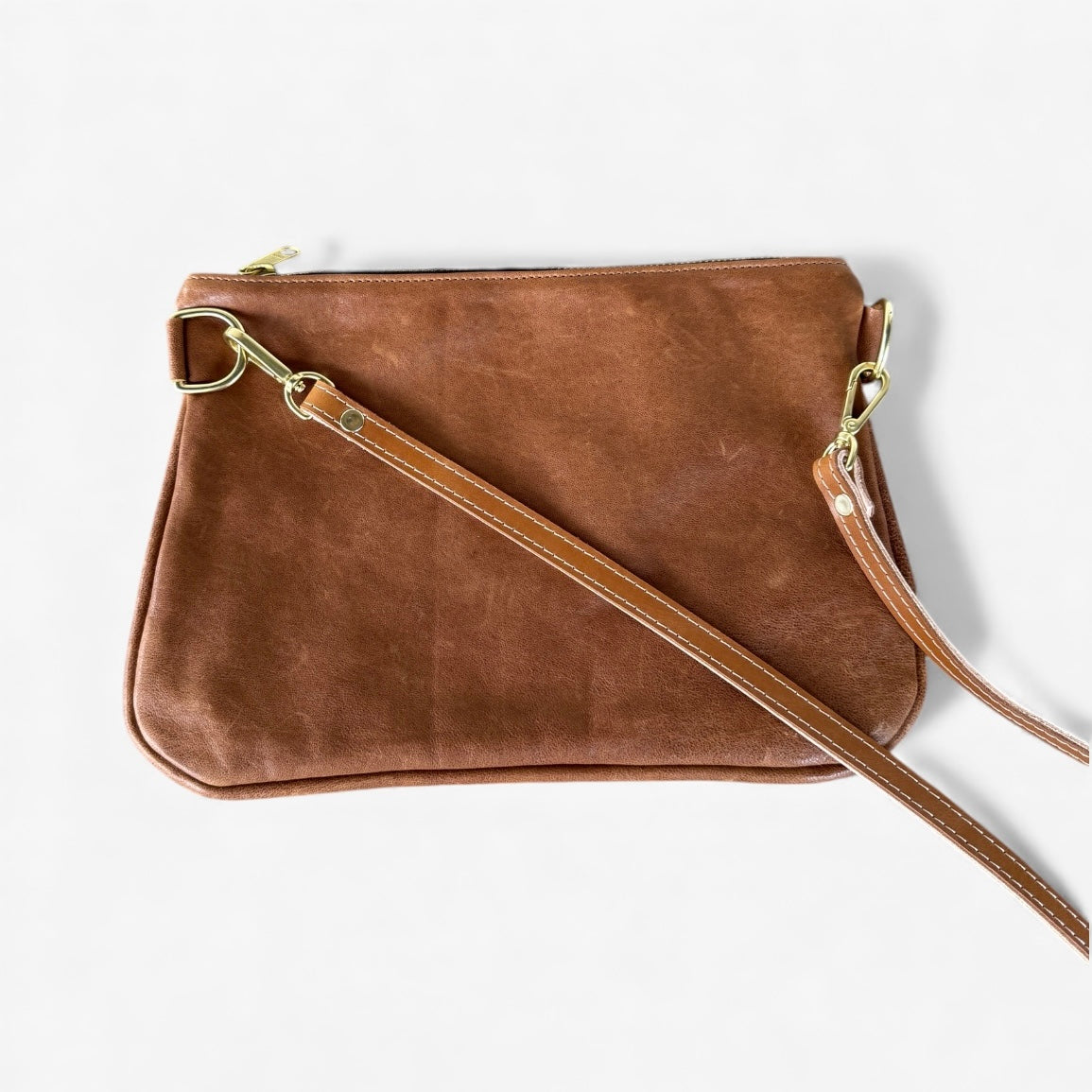 Alice Crossbody Bag, Brown Leather