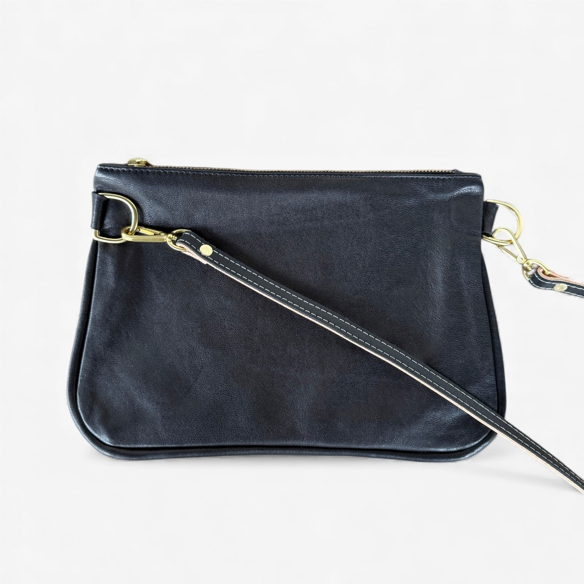 Alice Crossbody Bag, Black Leather