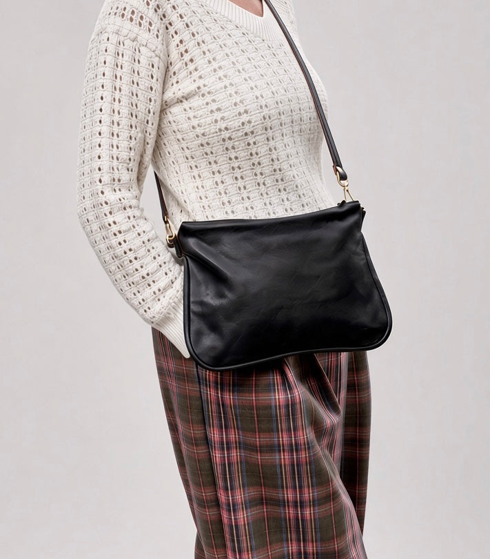 Alice Crossbody Bag, Black Leather