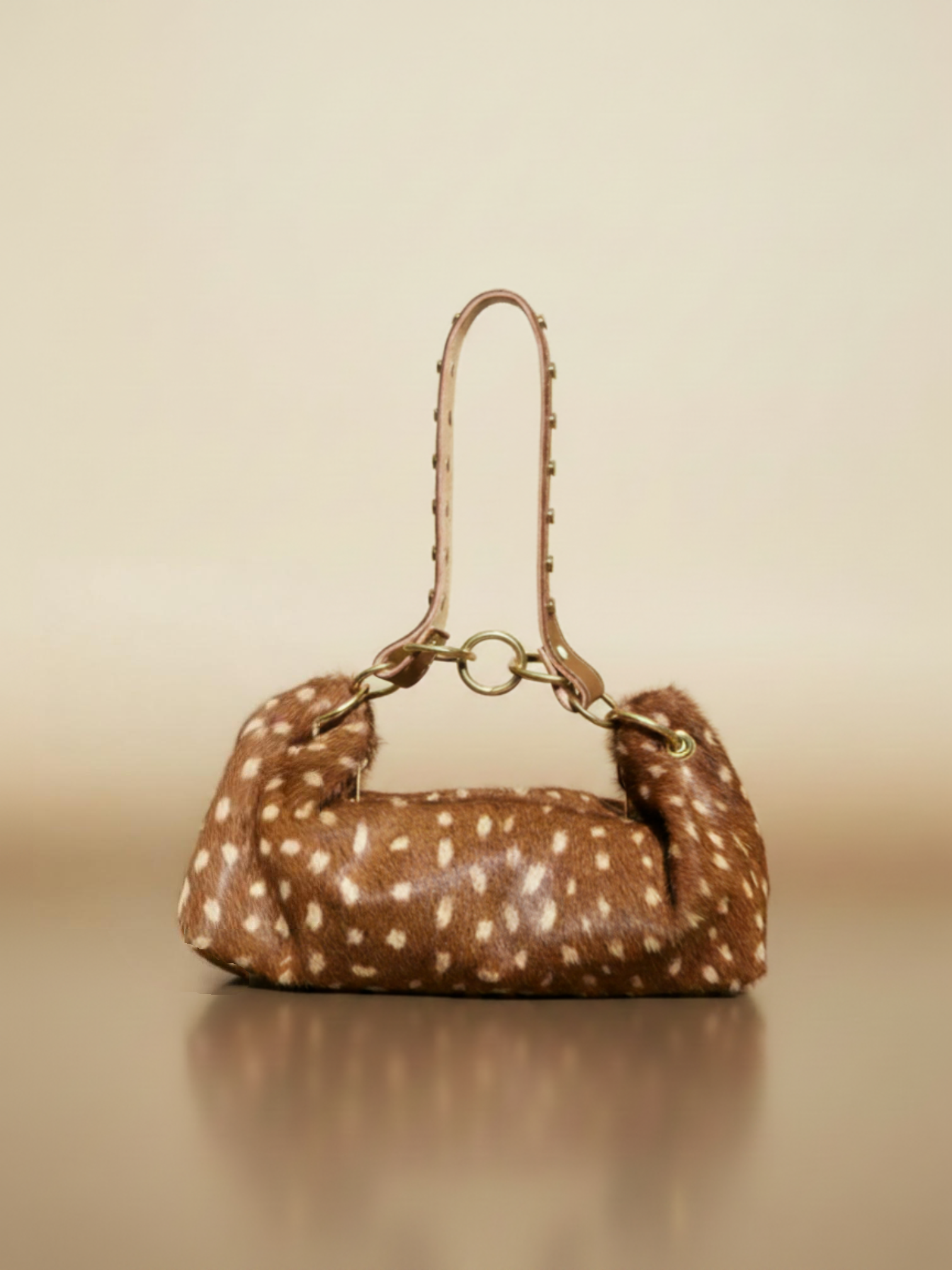 Blair Shoulder Bag, Fawn Print Calf Hair